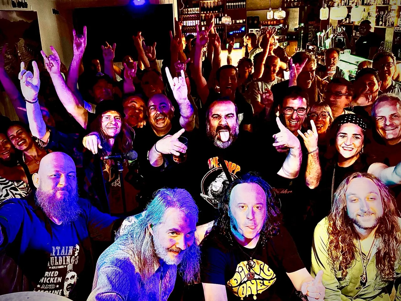 With fans after the show, Spain