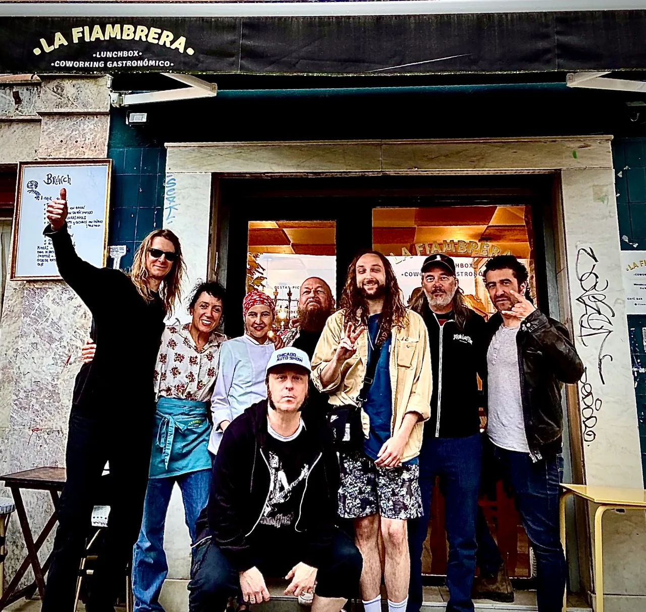 With friends on tour, Spain